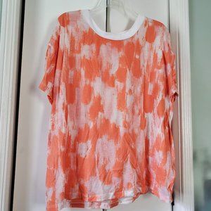 Abstract Coral Slub Shirt
